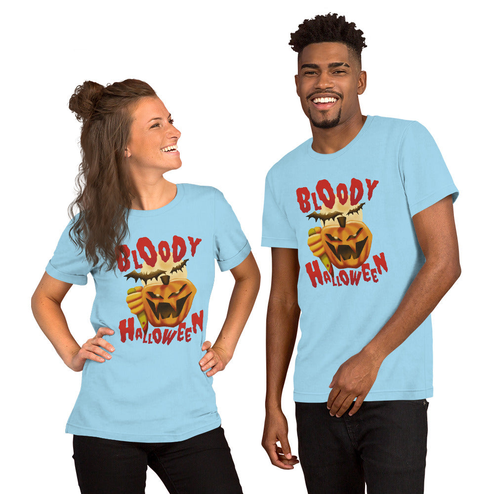 Bloody Halloween Pumpkin T-Shirt - Funny Foundry