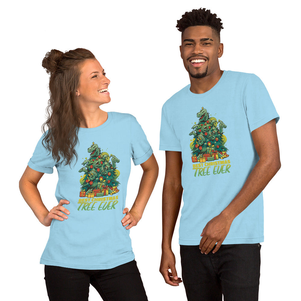 Dino Christmas Tree T-Shirt - Funny Foundry