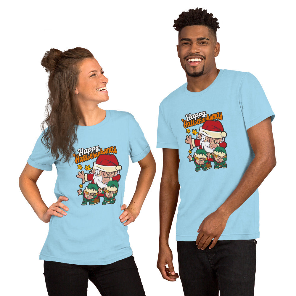 Happy Hallothanksmas T-Shirt - Funny Foundry