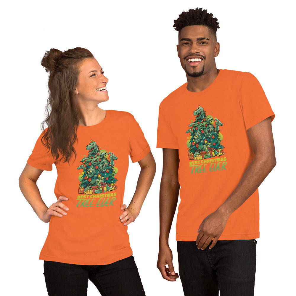 Dino Christmas Tree T-Shirt - Funny Foundry