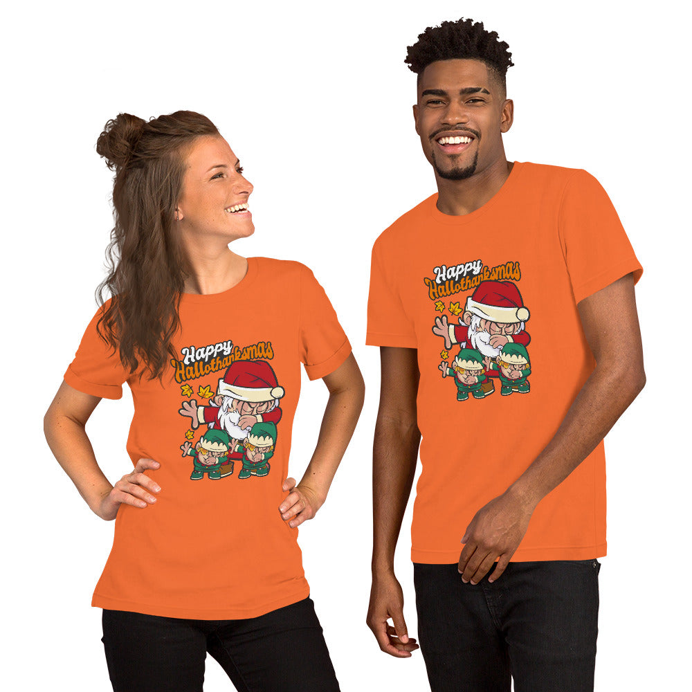 Happy Hallothanksmas T-Shirt - Funny Foundry