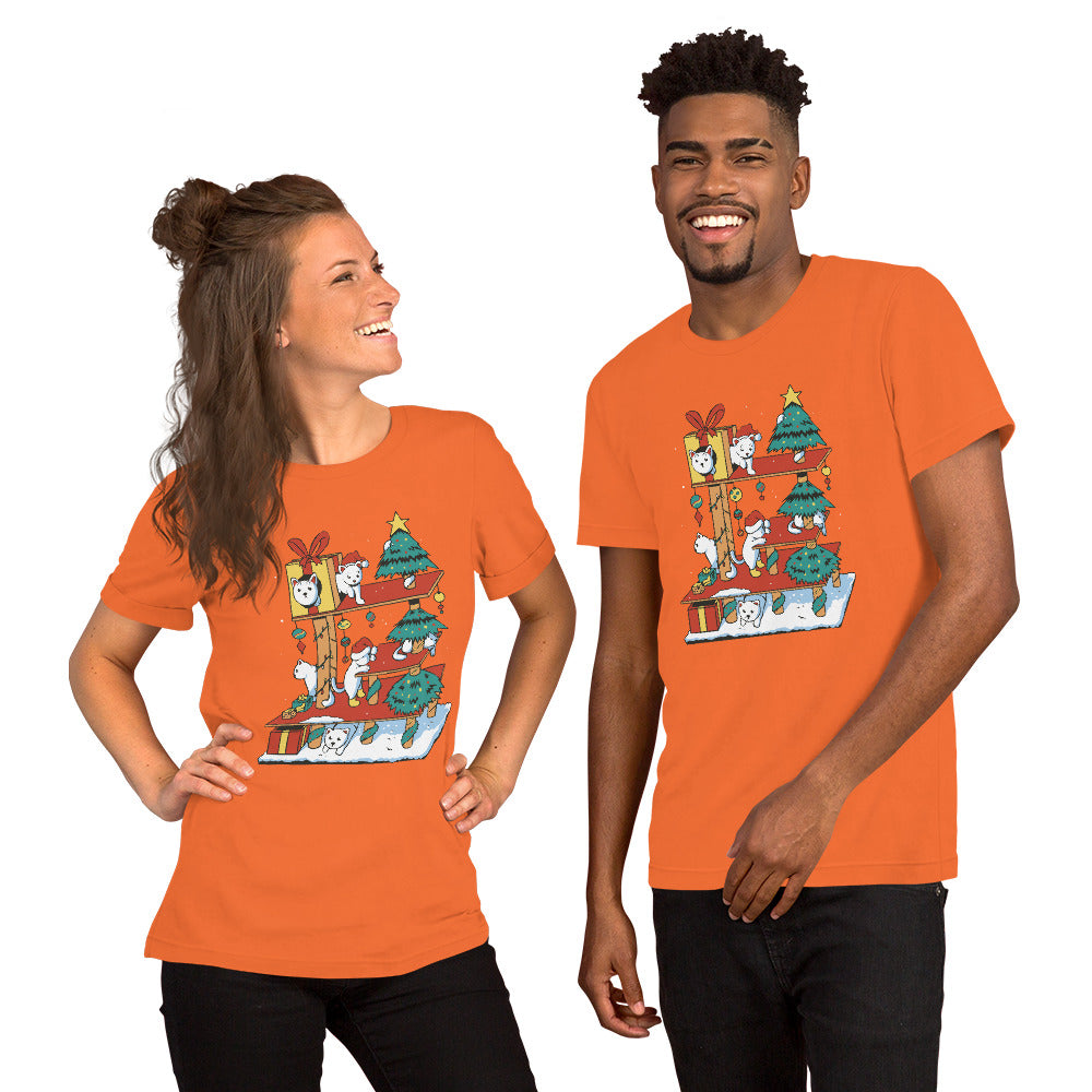 Cat House Christmas T-Shirt - Funny Foundry