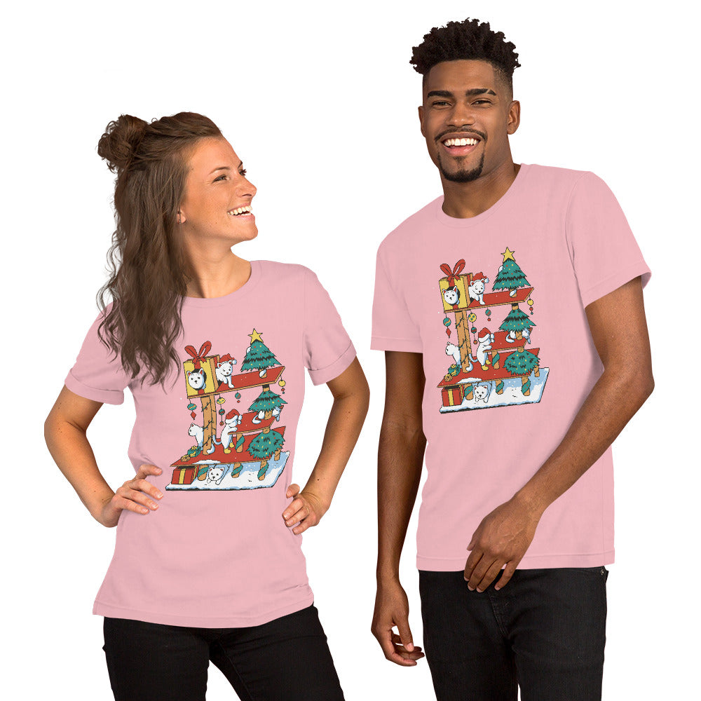 Cat House Christmas T-Shirt - Funny Foundry