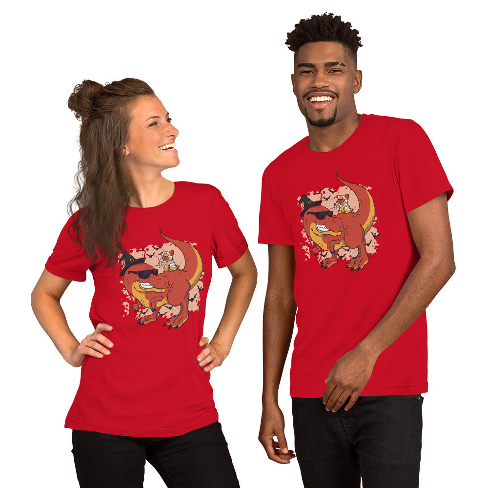 Pug and Dinosaur T-Shirt - Funny Foundry