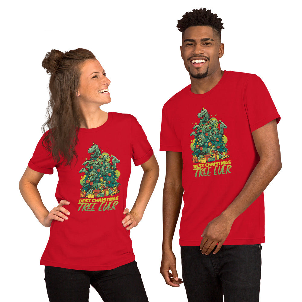 Dino Christmas Tree T-Shirt - Funny Foundry