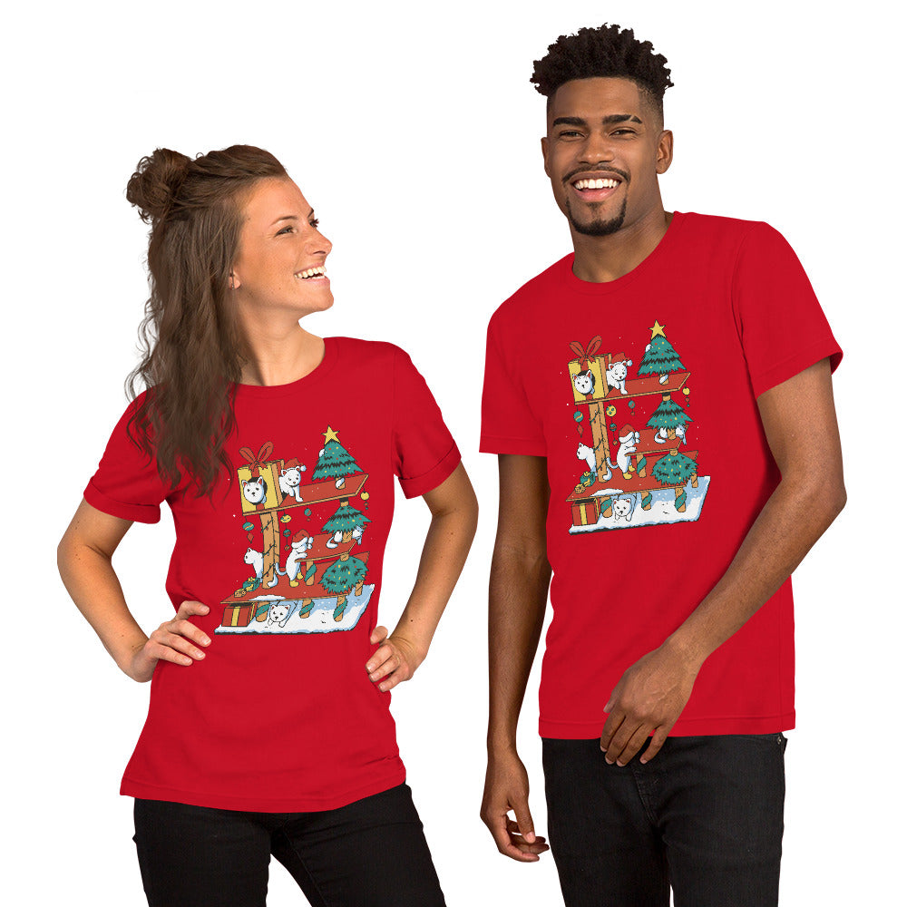 Cat House Christmas T-Shirt - Funny Foundry