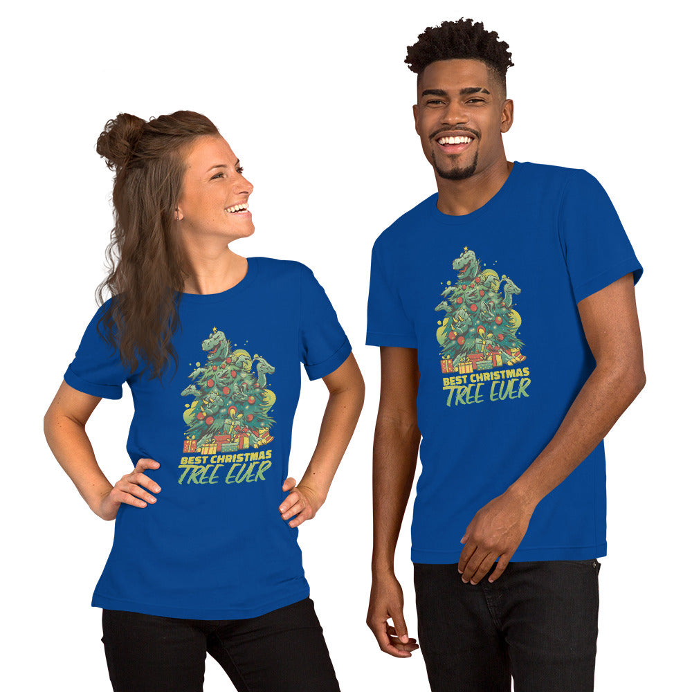 Dino Christmas Tree T-Shirt - Funny Foundry