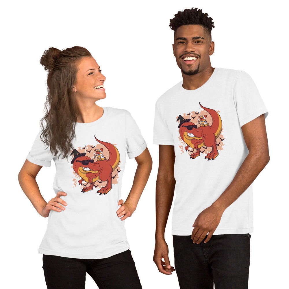 Pug and Dinosaur T-Shirt - Funny Foundry