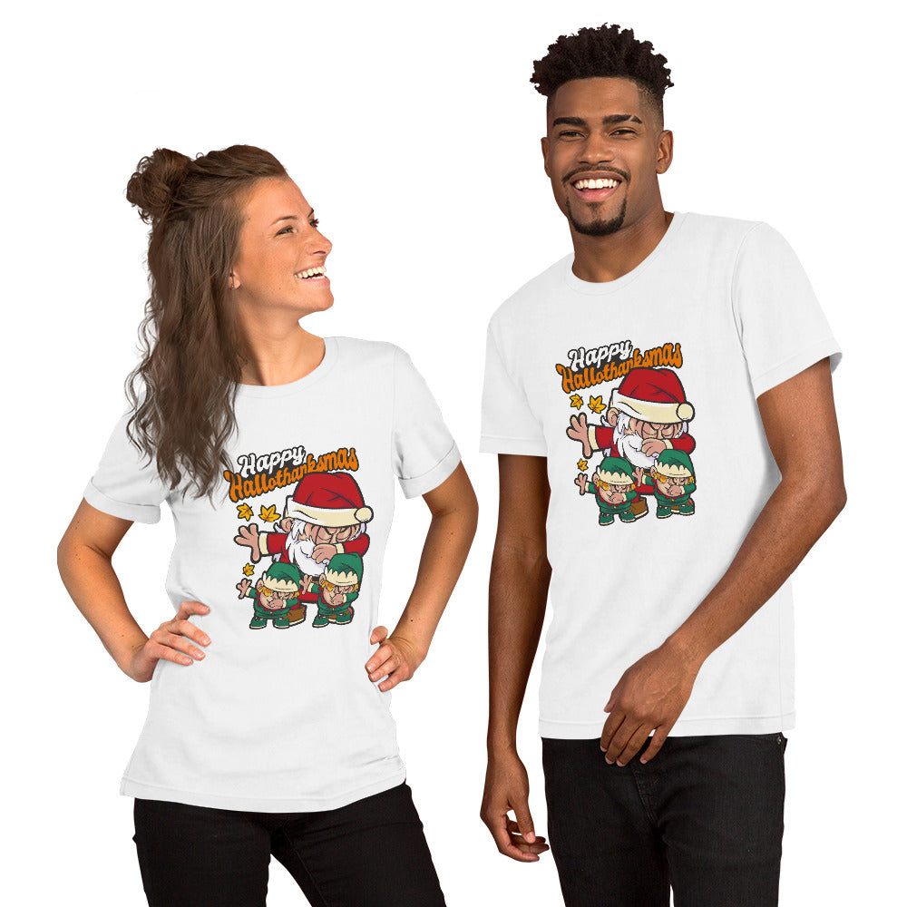 Happy Hallothanksmas T-Shirt - Funny Foundry