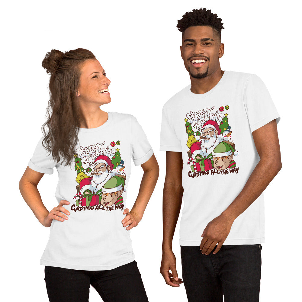 Smoking Santa T-Shirt - Funny Foundry