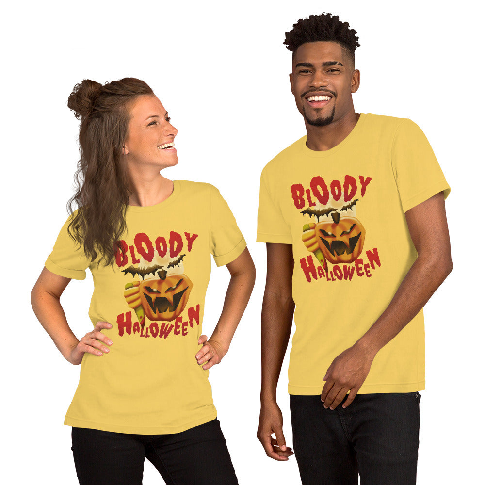 Bloody Halloween Pumpkin T-Shirt - Funny Foundry