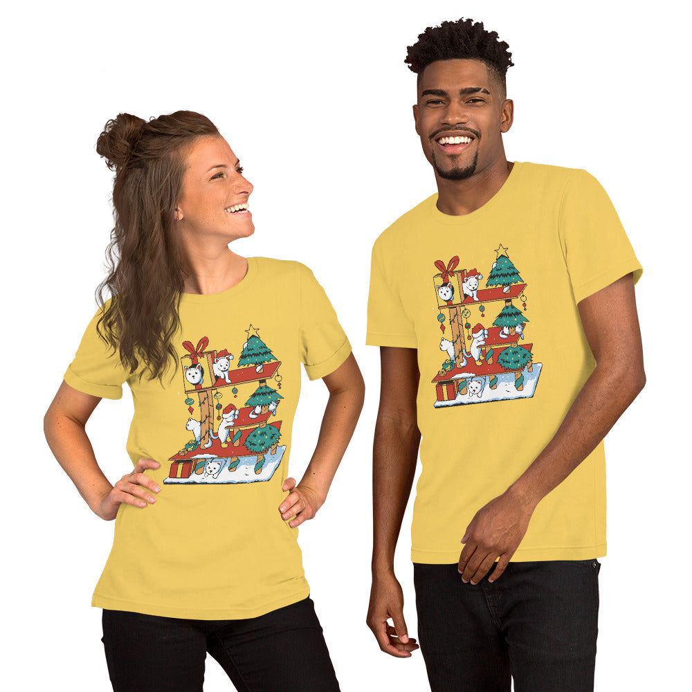 Cat House Christmas T-Shirt - Funny Foundry